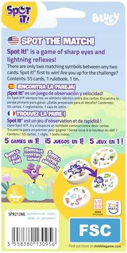 Asmodee Spot It! Bluey Card Game