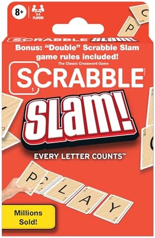 Winning Moves Scrabble Slam, Fast Paced Card Game Version of Scrabble
