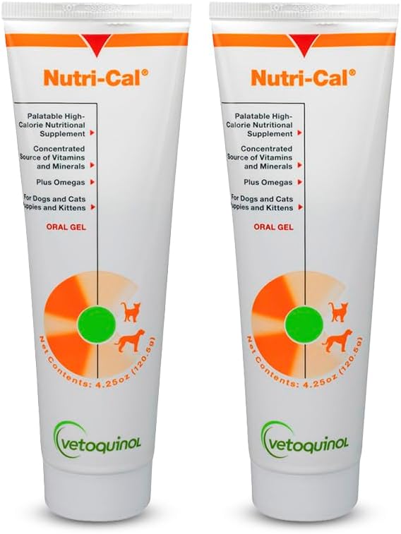 Vetoquinol Nutri-Cal - High-Calorie Nutritional Gel - Supports Daily Nutrition for Picky Eaters - Essential Nutrients & Vitamins for Cats & Dogs - Easy Feeding Oral Gel - 4.25 oz