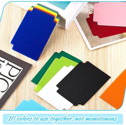 50 Pcs Card Dividers Plastic Tabs Compatible with TCG,Multicolor