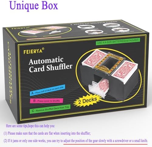 FEIERYA Automatic Card Shuffler 2/1/4/6 Deck