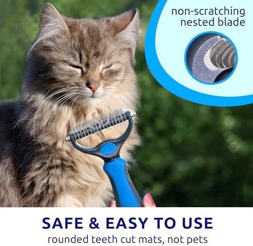 Pat Your Pet Deshedding Dog Brush For Shedding – Cat Brushes For Indoor Cats, Double-Sided Cat Brush Deshedding & Grooming Tool For Long Haired And Short Haired Dogs, Skin-Friendly