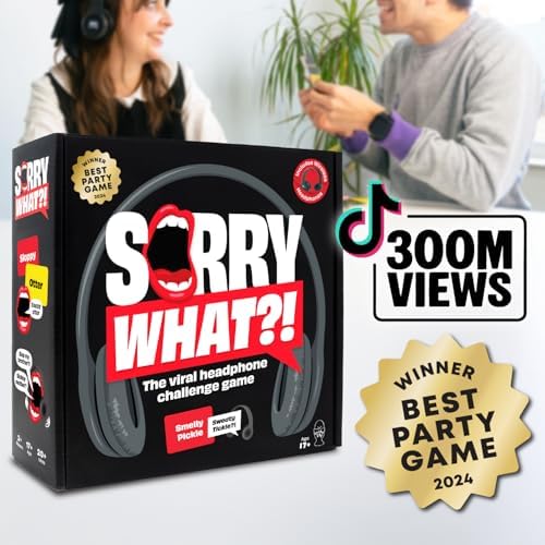 Sorry What - Award Winning Headphone Challenge Party Game for Adults 17+