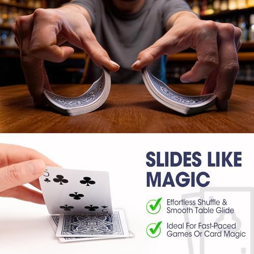 Playing Cards, 16 Decks of Cards Bulk Standard Size Poker Cards, Perfect for Classic Card Games, Party Games, Blackjack, Card Games for Families & Magic Performances (Red/Blue)