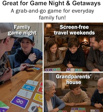 Elimino Family Card Game – Fast, Easy to Learn Card Game for Kids, Adults & Grandparents | Ages 7+, 2–5 Players | Family Game Night Gift