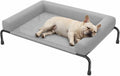 Simple Trending Elevated Dog Bed for Large Dogs with Bolsters, Black