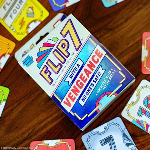 Flip 7: with a Vengeance, Addictive Press Your Luck Game, New Special Action Cards & Negative Modifiers, Sequel to the Classic Fast-Paced, Easy to Teach Card Game: Flip 7, from The Op Games, Ages 8+