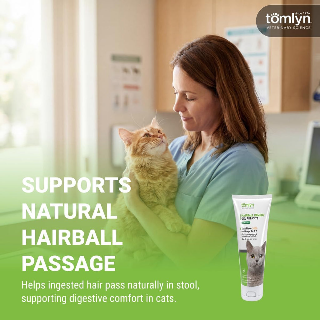 Tomlyn Laxatone Tuna-Flavored Hairball Remedy Gel for Cats and Kittens, 4.25oz