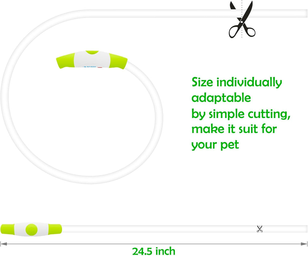 Led Dog Collar, BSEEN USB Rechargeable Flash Light up Dog Collar