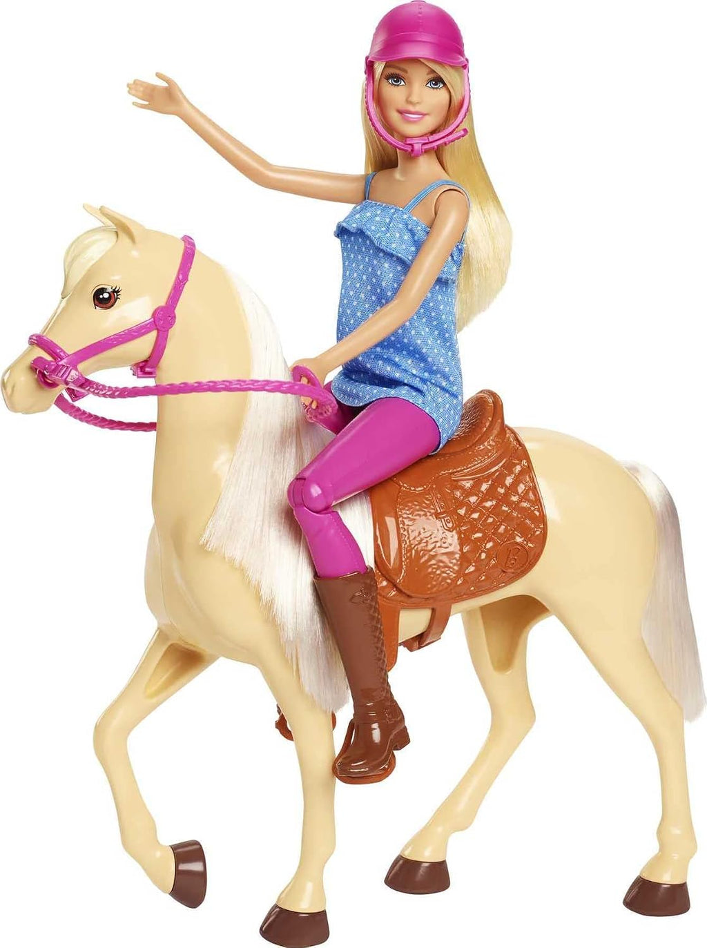 Barbie Playet with Blonde Fashion Doll in Riding Outfit