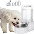 Sfozstra 5L Cat Gravity Water Bowl Dispenser: Stainless Steel Bowl | No Power Needed / No Filter Required / Spill Proof Design / Easy Cleaning / Cats & Small Dogs / Home Crate Area & Travel