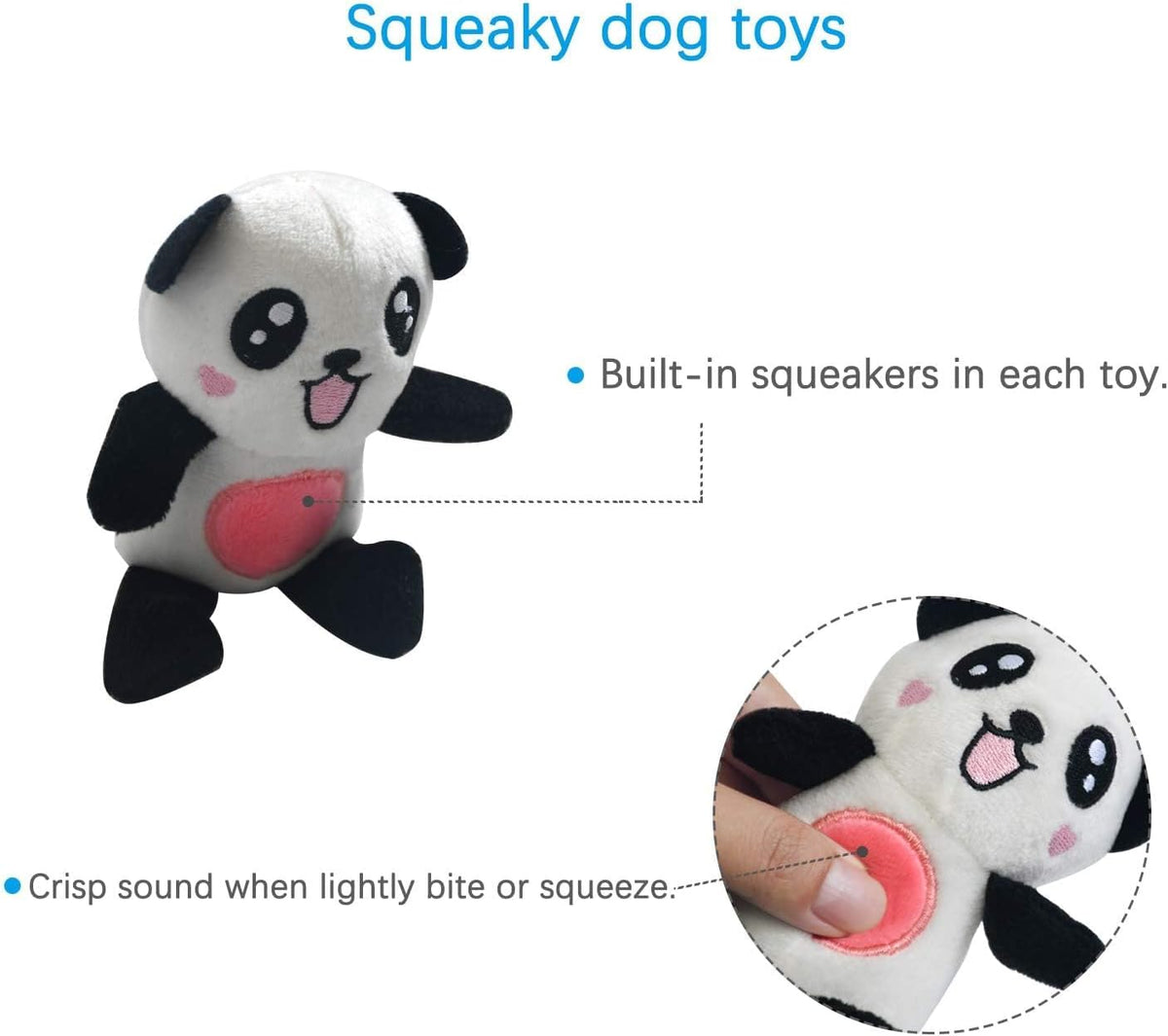 LEGEND SANDY Squeaky Plush Dog Toy Pack for Puppy, Small Puppy Chew Toys | 12 pcs Puppy Toys, Dog Toys Bulk with Squeakers, Cute Soft Pet Toy for Small Medium Size Dogs, Gift fot Pet