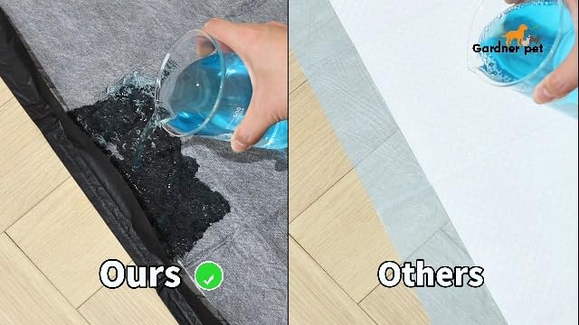 Charcoal Puppy Pads 28x34 Inches Extra Large Dog Pee Pads Odor-Control & Leak-Proof Disposable Pet Training Black New Edge-Wrapping Thicken Potty Pad for Dogs, Cats, Rabbits (30 Pieces)