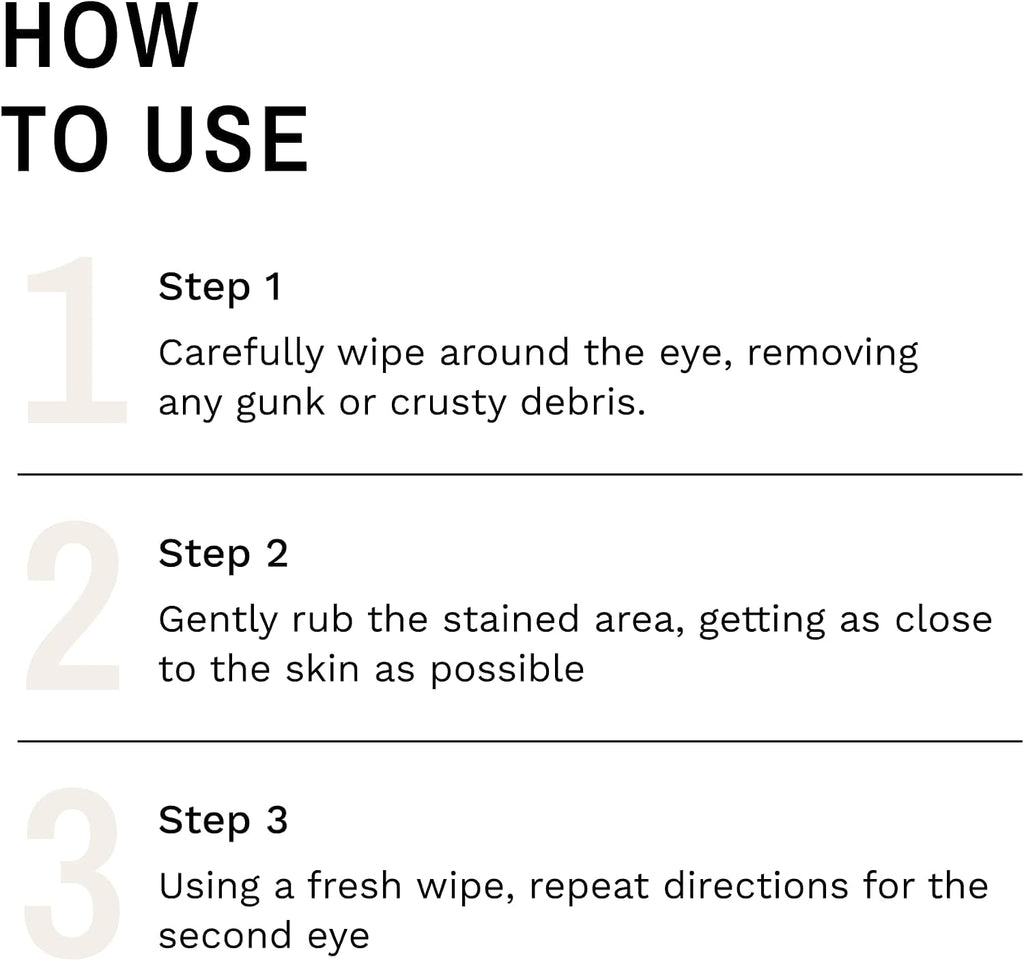 Eye Envy Tear Stain Wipes for Cats. Textured to Gently Clean Tear Stains. Natural Formula. Recommended by Persian & Exotic Breeders, Groomers. USA Made. 60 Cat Eye Wipes