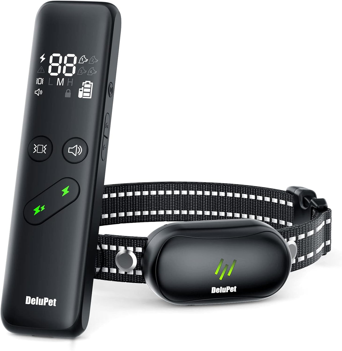 Dog Shock Collar, Electric Dog Training Collar with Remote & 4-Channels | Rechargeable E-Collar Waterproof Collars with 3 Training Modes & Security Lock for All Breeds, Sizes