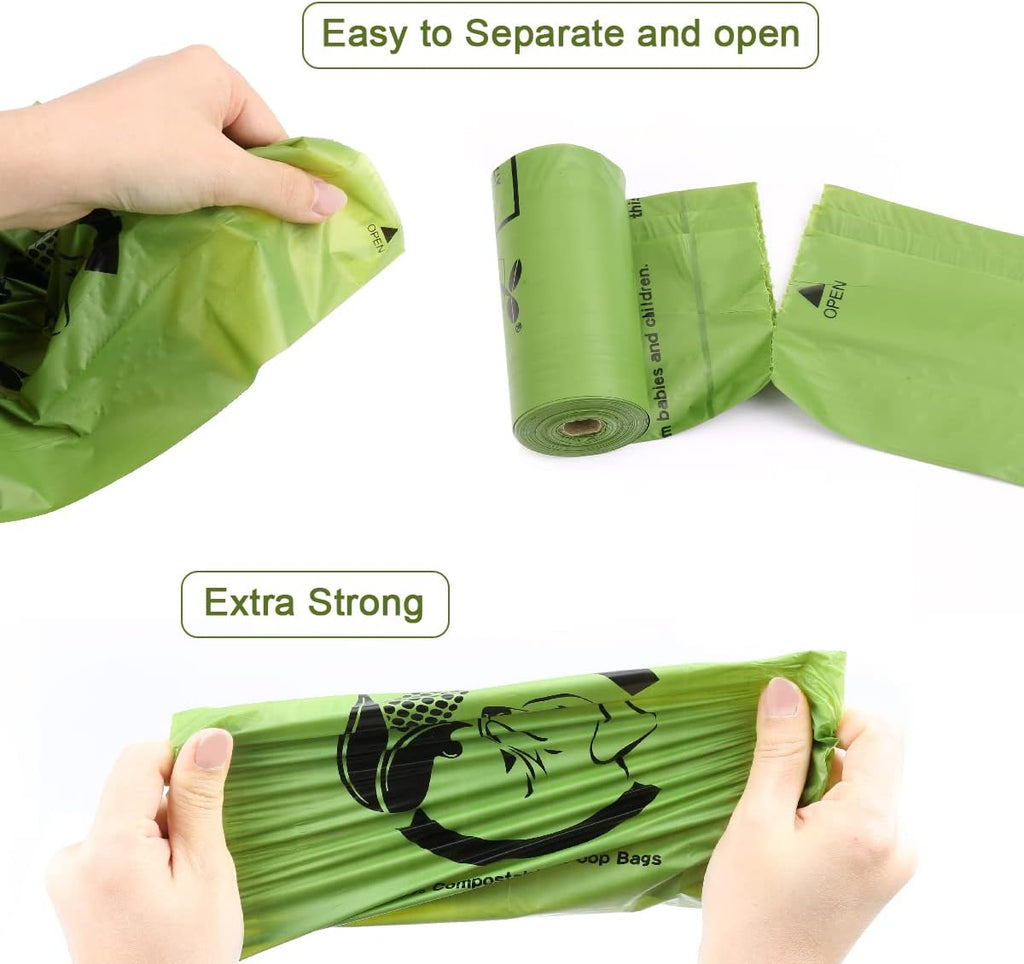 Certified Home Compostable Dog Poop Bags, 270 Plant Based Bags (18 Rolls) | TÜV AUSTRIA Home Compost, ASTM D6400, EN 13432 and NF T51-800 Certified, Extra Thick, Unscented, Leak Proof, Cornstarch