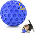 DISSKNIC Indestructible Squeaky Dog Ball, Relieves Anxiety, Cleans Teeth, Interactive Chew Toy for Aggressive Chewers, Dog Toy for Large Breeds, Outdoor Waterproof