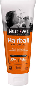 Nutri-Vet Hairball Gel for Cats, Cat Hairball Remedy, Salmon Flavor, 3oz