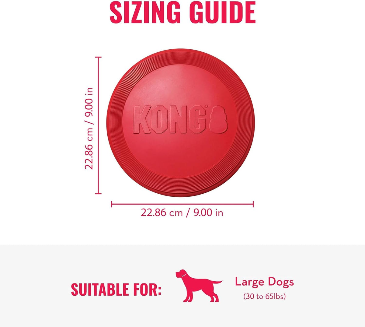 KONG Flyer, Natural Rubber Flying Disc Fetch Toy, for Medium/Large Dogs | Durable KONG Natural Rubber Flying Disc for Fetch, a Safer Disc for Healthy Outdoor Activity & Active Play