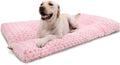KSIIA Washable Dog Bed Medium Size Dog Crate Bed Plush Pet Mat 35"x23" Gray