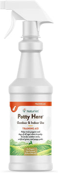 NaturVet Potty Here Training Aid Spray for Puppies and Dogs - 32 oz | Train Puppies & Dogs Where To Potty, Formulated For Indoor & Outdoor Use