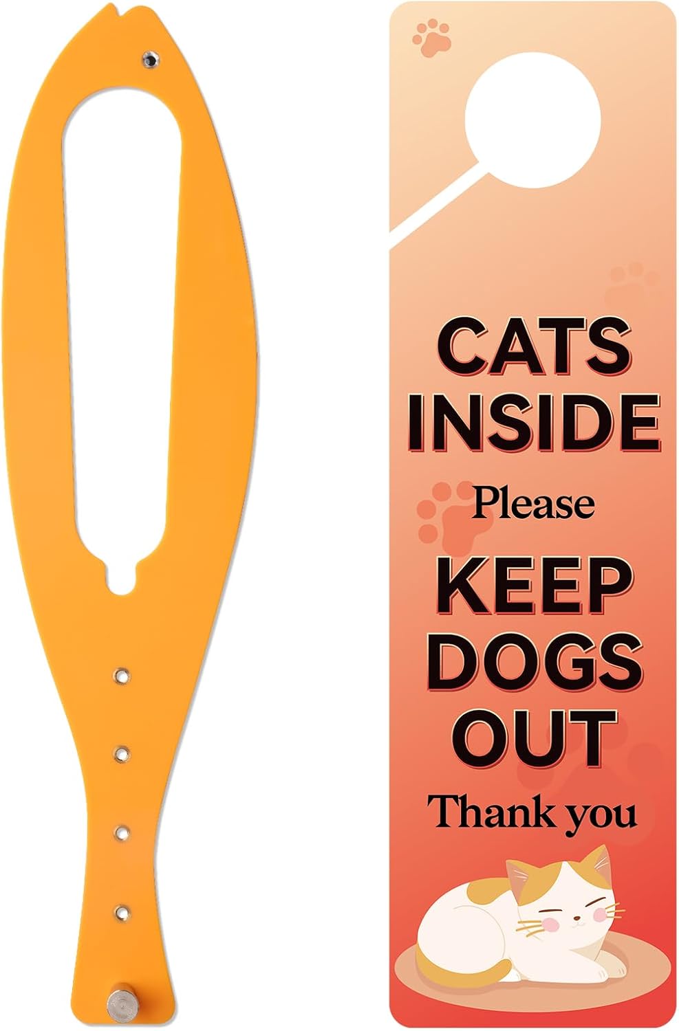 TGIOW Cat Door Latch, Cat Door Stopper Keep Open 2.5-6", 2 Pcs, White