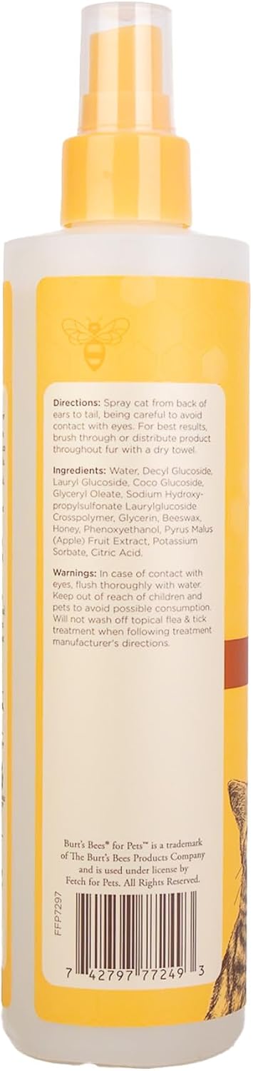 Burts Bees for Pets Waterless Cat Shampoo Spray, 10 Fl Oz