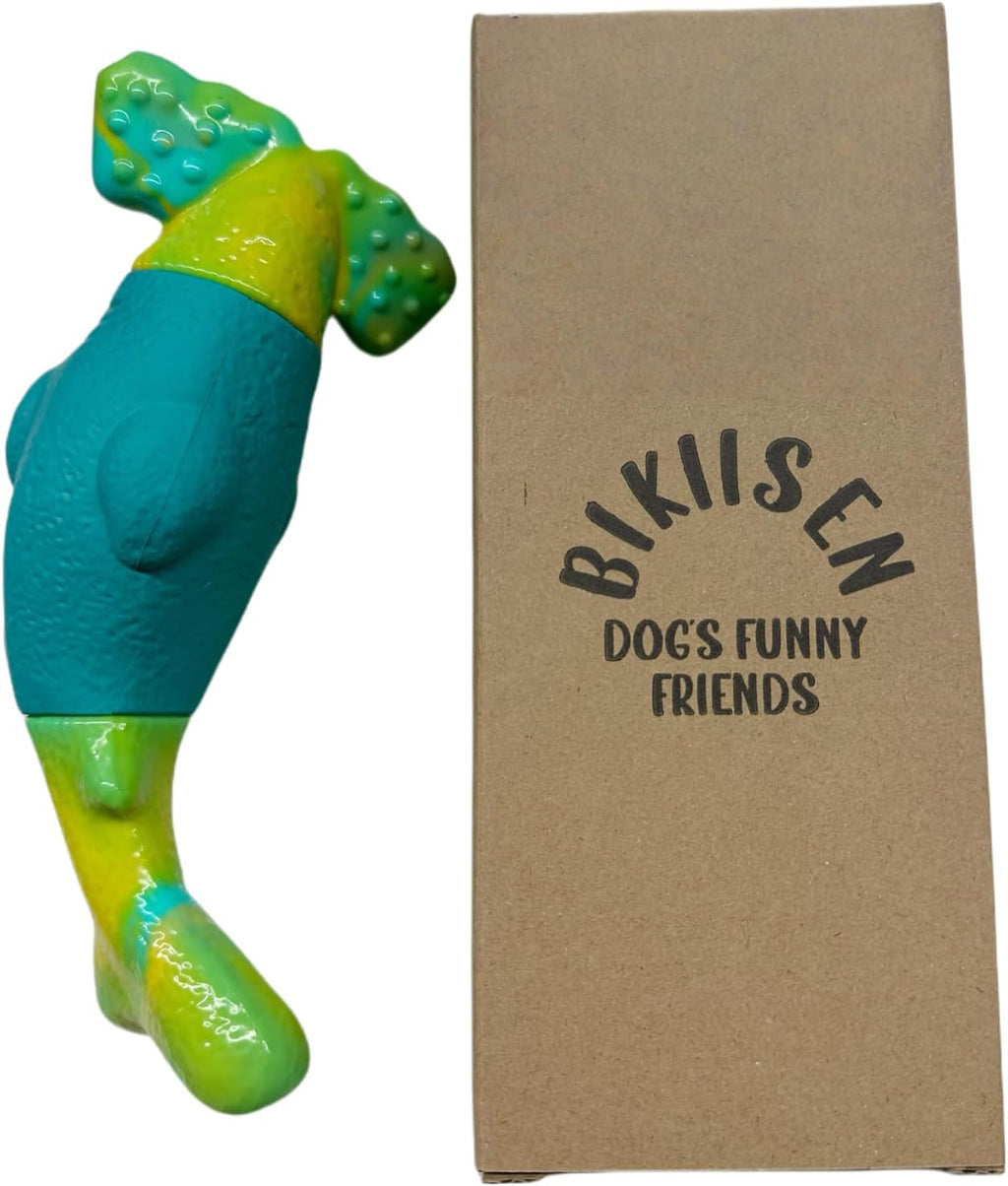 BIKIISEN Dog Toys for Aggressive Chewers, Squeaky Tough Chew Toys | Interactive Dog Chew Toys for Large Dogs, Dog Toys Keep Them Busy, Gift Toys for Medium/Large Breed (Green)