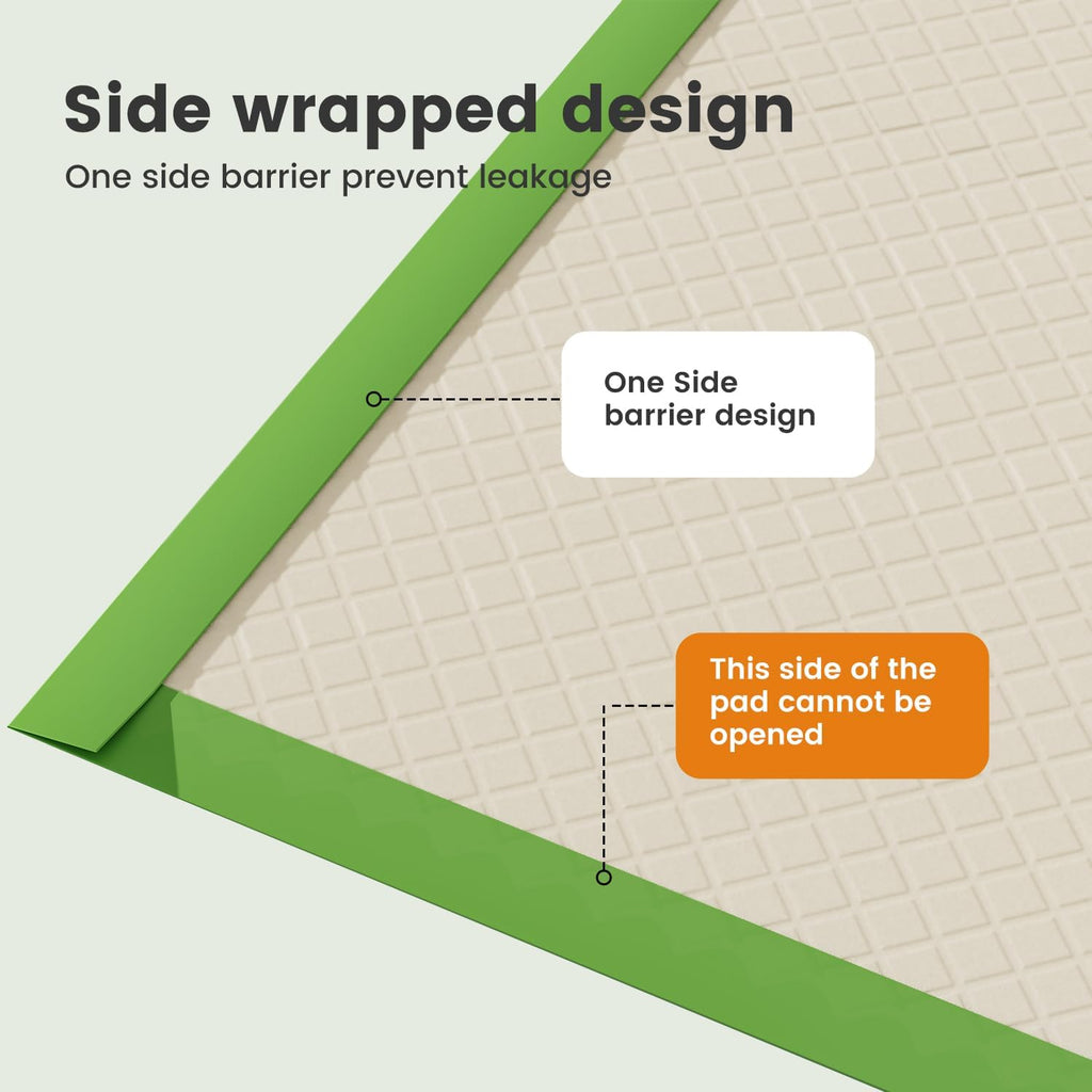 Gardner Pet Dog Pee Pads Extra Large 28"x34", XL Thicker ECO Green Disposable XLarge Puppy Training Pads Super Absorbent Full Edge-Wrapping Pad for Dogs, Puppies, Doggie, Cats, Rabbits-(30 Count) | Extra Large(XL) 28"x34", Max Absorbency Disposable Puppy 