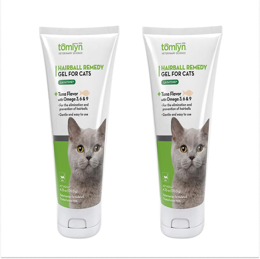 Tomlyn Laxatone Tuna-Flavored Hairball Remedy Gel for Cats and Kittens, 4.25oz
