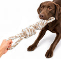 Fida Dog Rope Toys for Aggressive Chewers, Chew Toys for Large Medium Dogs | Natural Cotton, Heavy Duty Pull Rope for Tug of War and Interactive Play, 3 Feet 5 Knots Indestructible, Teeth Cleaning