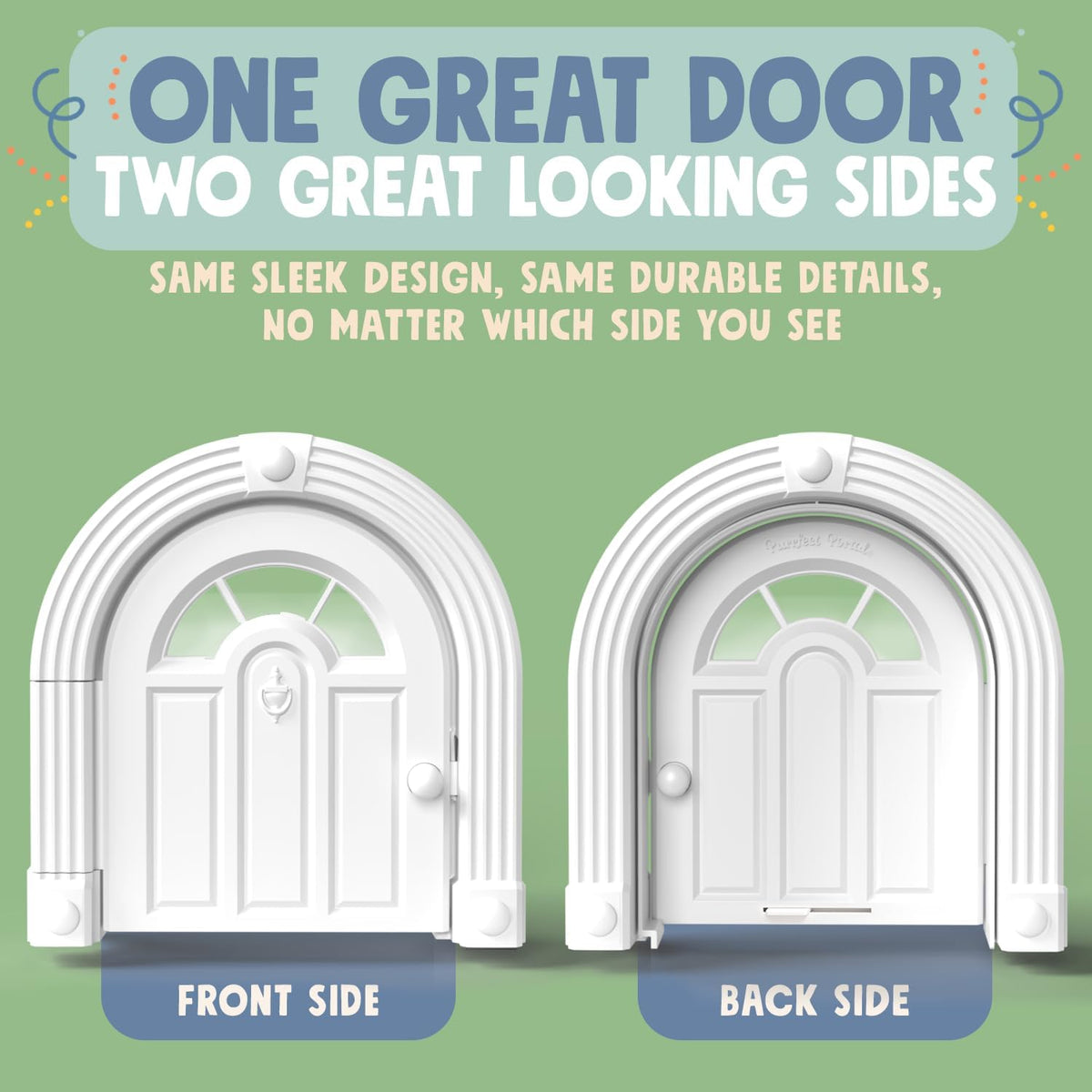 Purrfect Portal Meow Manor® Cat Door Interior Door - No-Flap, Fits Cats Up to 20 lbs, Easy DIY Setup, No Training Needed
