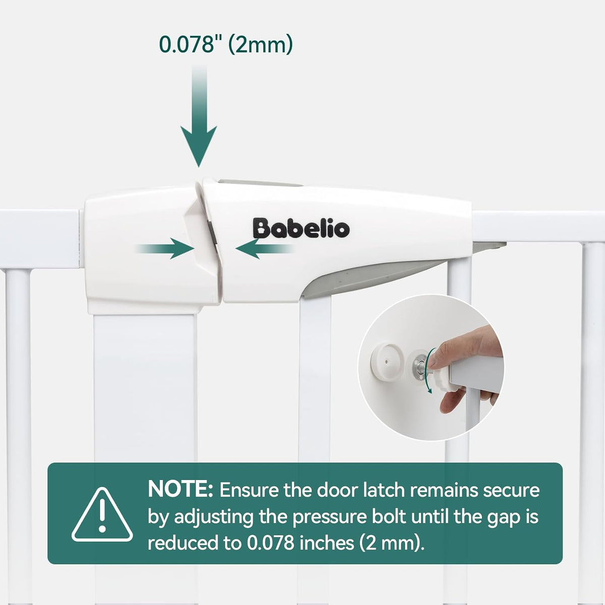 Babelio Baby Gate with Adjustable Cat Door, CatPrivilege III, 29-43"