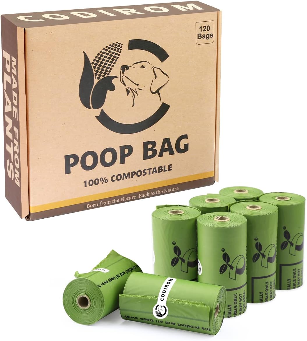 Certified Home Compostable Dog Poop Bags, 270 Plant Based Bags (18 Rolls) | TÜV AUSTRIA Home Compost, ASTM D6400, EN 13432 and NF T51-800 Certified, Extra Thick, Unscented, Leak Proof, Cornstarch