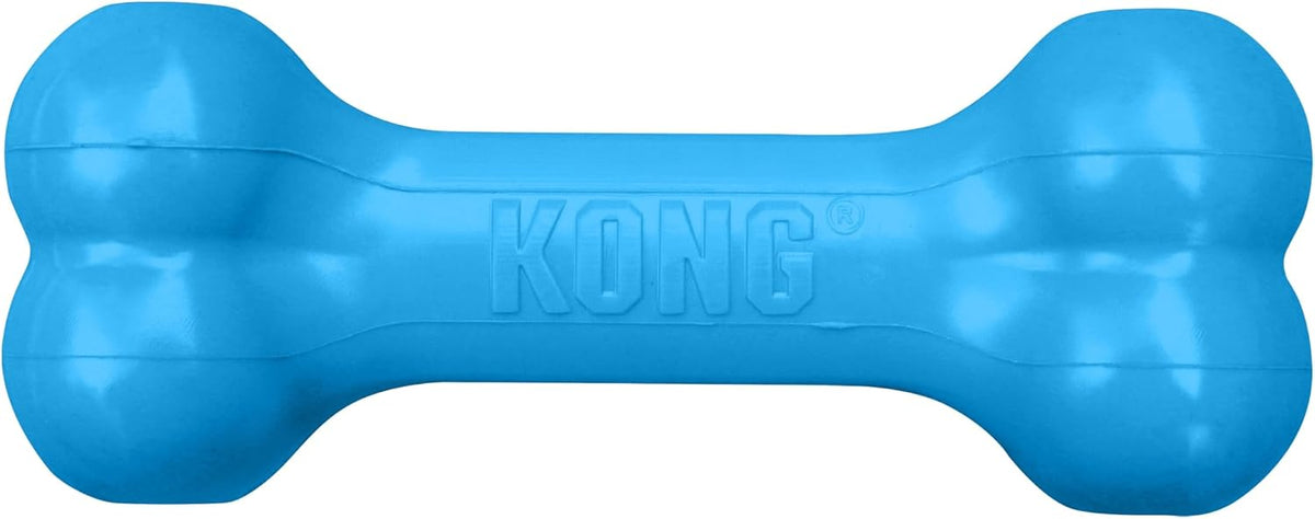 KONG Puppy Goodie Bone, Natural Rubber Chew, for Small Puppies, Blue | Stuffable Teething Toy Made from KONG Soft Natural Rubber, Soothes Sore Gums & Keeps Teething Puppies Busy
