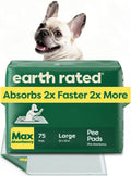 Earth Rated 40 Puppy Pads, Max Absorbency Pee Pads for Dogs, Regular (L) | Max Absorbency,Absorbs 2X Faster & 2X More, Leak Prevention, Potty Training, Fragrance-Free, Unscented