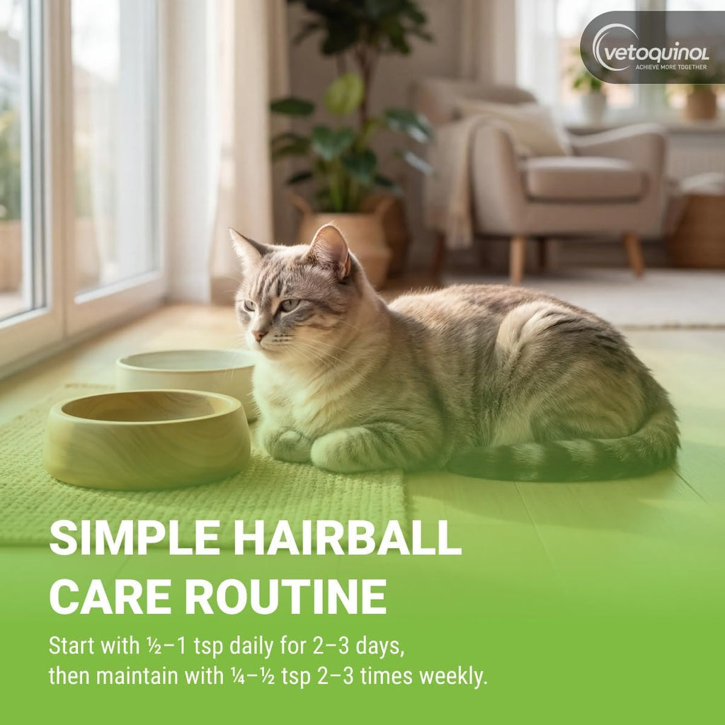 Vetoquinol Laxatone - Hairball Gel for Cats - Gentle Oral Lubricant for Everyday Use - Well-Flavored Hairball Remedy - Easy-to-Use Pet Care Essentials - 4.25 Ounce