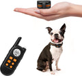 Ultra Compact Dog Shock Collar, Lightest Dog Training Collar with Remote for Small Dogs 5-30lbs & Medium Dogs/Puppies, Waterproof, Rechargeable, 1300ft Range (White Black Dot&Small)