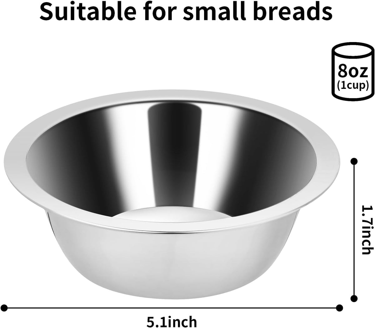Fri4Free 2PCS 8oz Stainless Steel Hanging Kennel Water Bowls | Easy to Use, No Spill, Fits Small Crate Kennel Cage Catio, For Dogs Puppies Cats Small Pet, Food & Water Feeding Holder