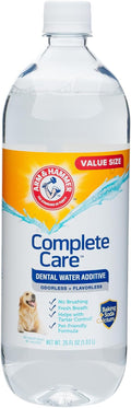Arm & Hammer Complete Care Dog Dental Water Additive, 16 Fl Oz | Odorless, flavorless daily formula with baking soda and calcium fights plaque, tartar, and bad breath