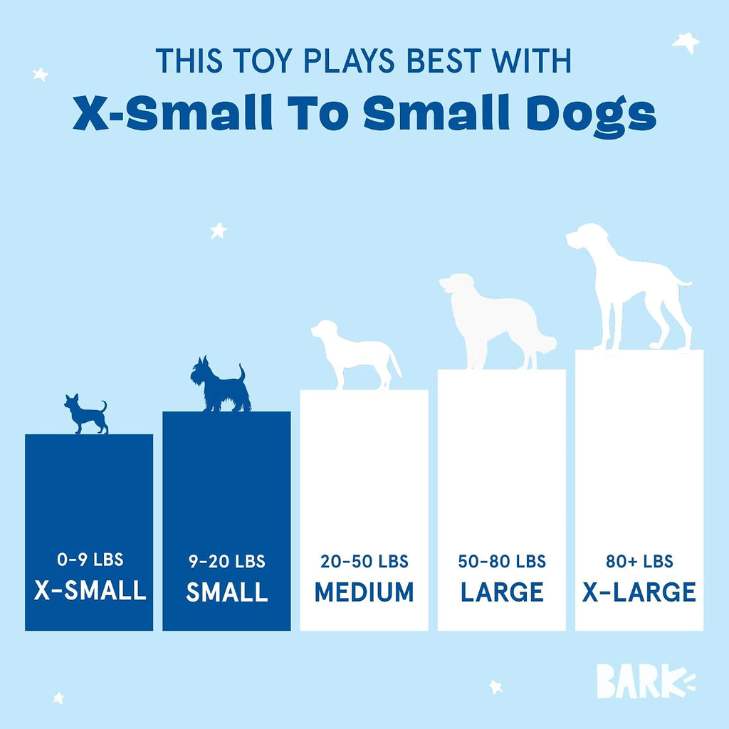 BarkBox Animal Squeakers 4-in-1 Interactive Plush Dog Toy | Squeaky Dog Toys with Crinkle Box and Treat-Hiding - For Extra Small to Small Dogs and Puppies