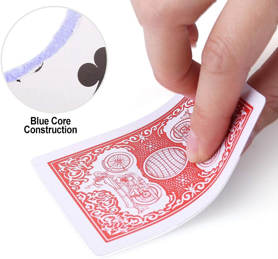 LotFancy Playing Cards, 12 Pack, Decks of Cards Bulk, Poker Size, Standard Index, for Blackjack, Euchre, Canasta Card Game, 6 Blue and 6 Red, Casino Grade Poker Cards