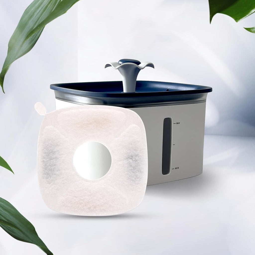 Pet Fountain Filters Compatible with 95Oz/2.8L Dog Water Fountain (4 Filters&4 Sponges)