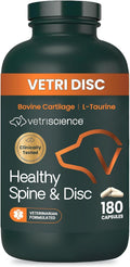 VetriScience Healthy Spine & Disc for Dogs, 180 Count | Back & Spinal Support Chondroitin & Taurine for Dogs, Perfect for Dachshunds, Corgis, Frenchies, Basset Hounds & More
