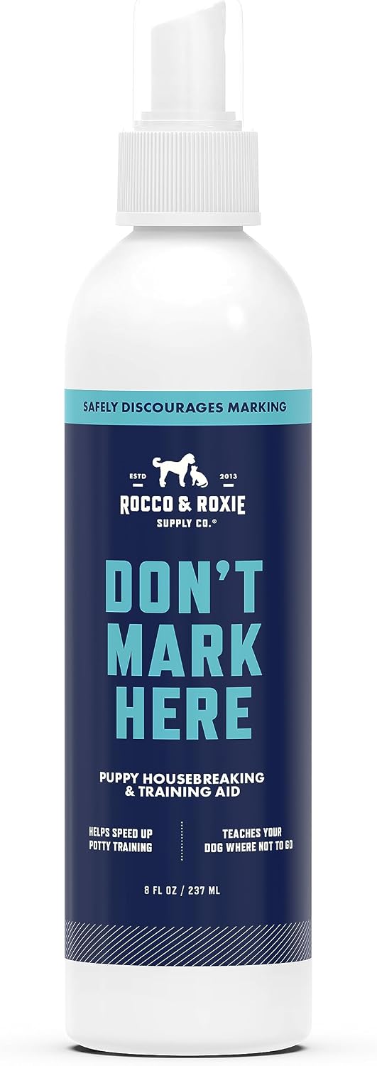Rocco & Roxie No Chew Spray for Dogs - Alcohol-Free with Copaiba Oil, 8oz | Alcohol-Free Bitter Deterrent – Safe on Skin, Hot Spots & Wounds – Calming Copaiba Oil – Long-Lasting on Furniture & Cords