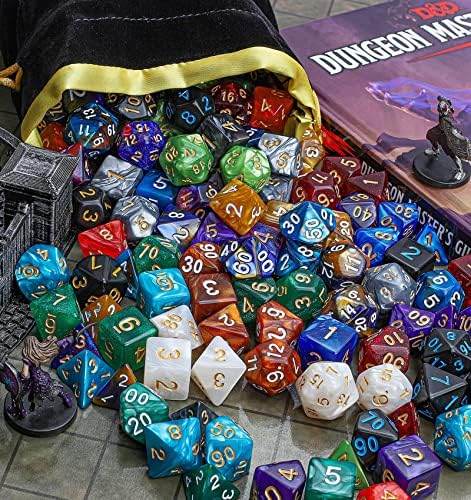 CiaraQ 182pcs Polyhedral Dice Set for Dungeon and Dragons MTG Table Games