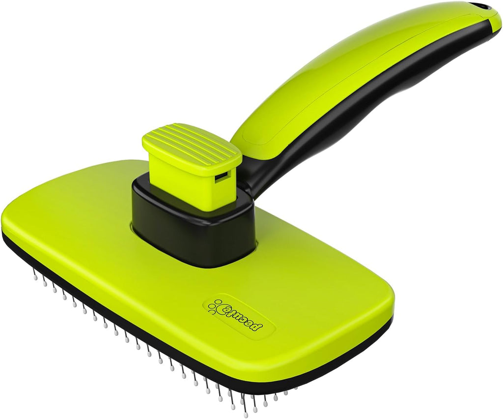 Pecute Skin Friendly Self-Cleaning Slicker Brush for Dog & Cat Shedding