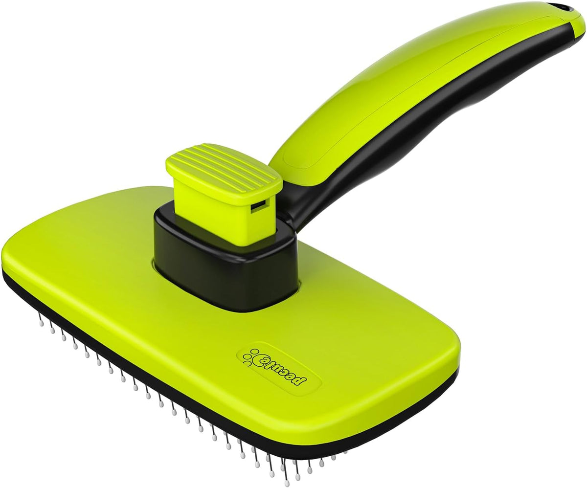 Pecute Skin Friendly Self-Cleaning Slicker Brush for Dog & Cat Shedding
