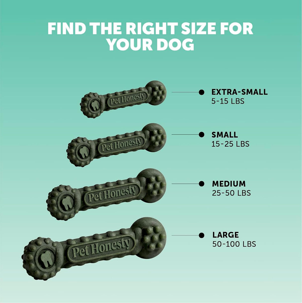 Pet Honesty Brush Buddies Vet Backed Dog Dental Chews, 15 Count | Award winning dog teeth cleaning chews for dogs 25-50 lbs, last 2x longer, no cellulose fillers, reduce plaque & tartar
