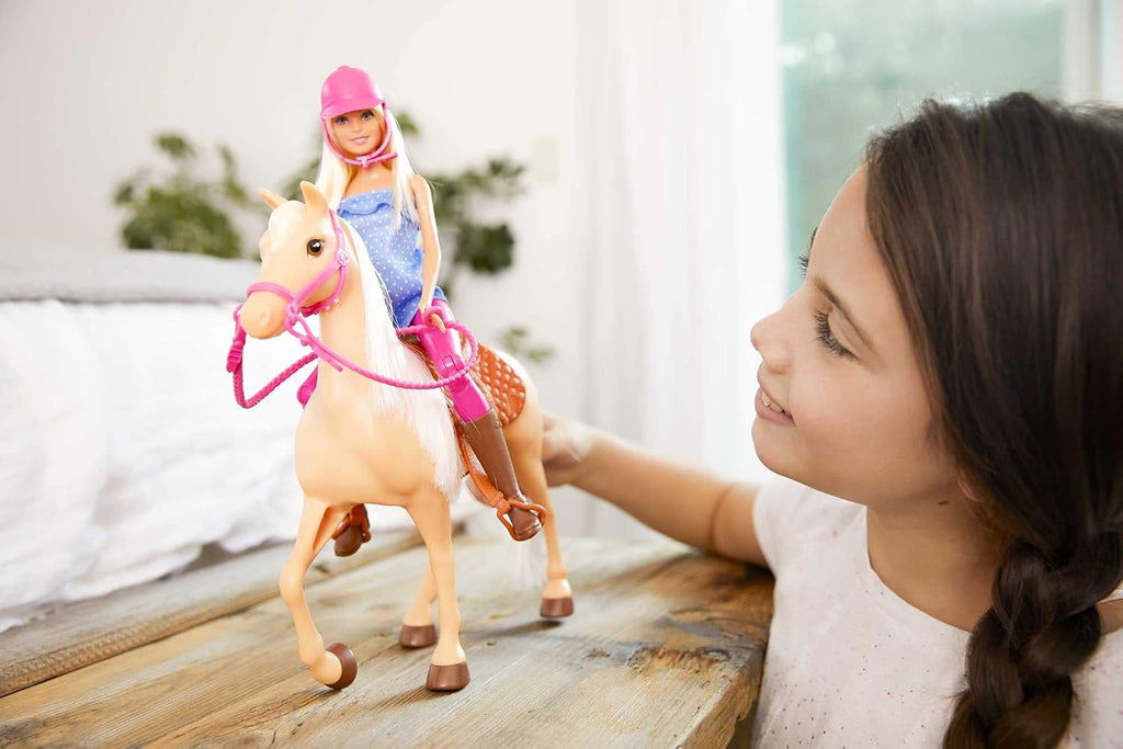 Barbie Playet with Blonde Fashion Doll in Riding Outfit
